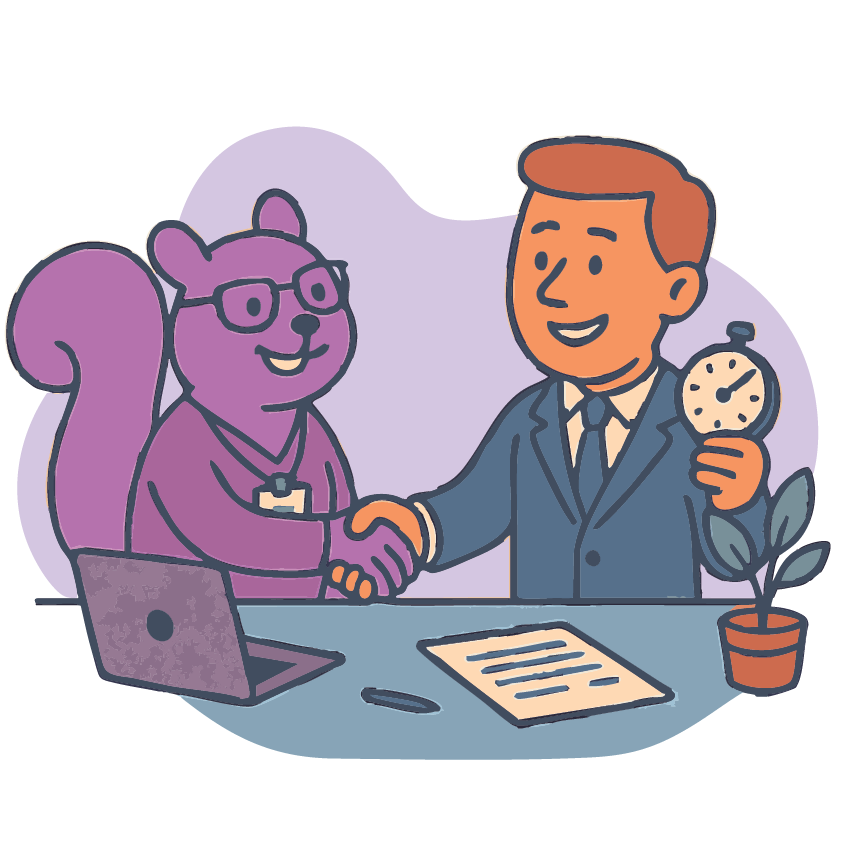 Happy hiring manager